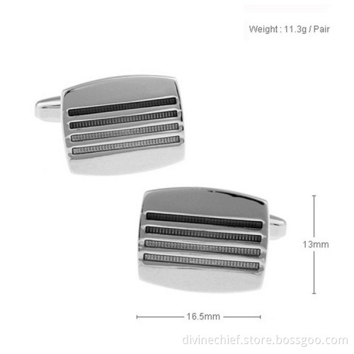 OEM & ODM Service Custom High Quality Rectangular Arc Mens Cufflinks